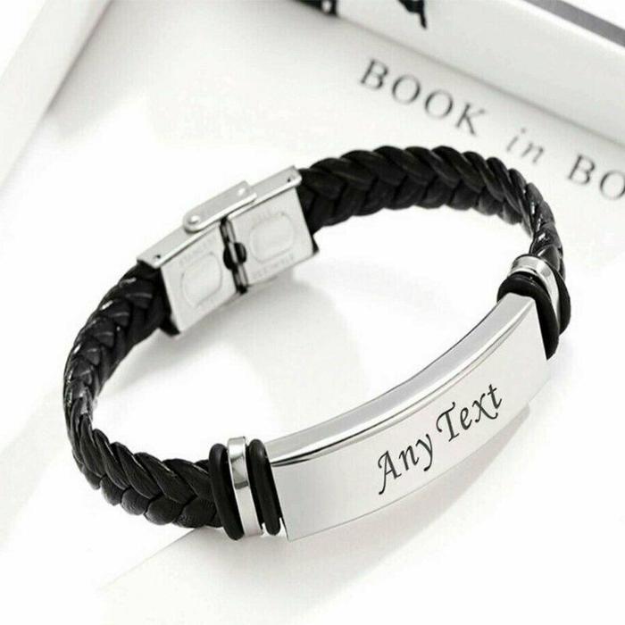 Alat Ukir Bebasgelang Tangan Kulit Aksen Stainless Steel Custom Nama