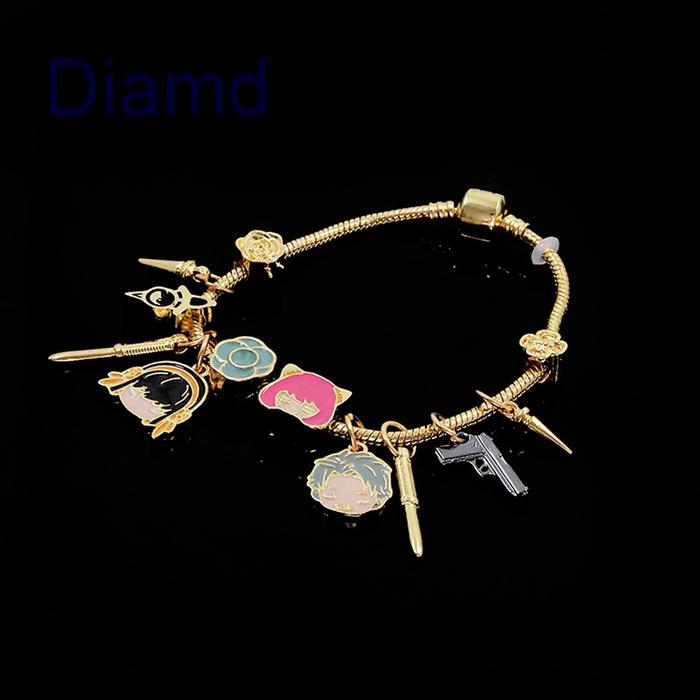 Gelang Emas Desain Anime Spy X Family Gaya Jepang Untuk Wanita