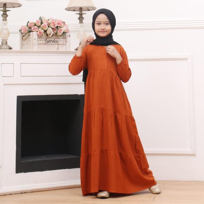 GAMIS ANAK GAMIS SUSUN CANDA GAMIS ANAK MUSLIM - MERAH BATA, 8