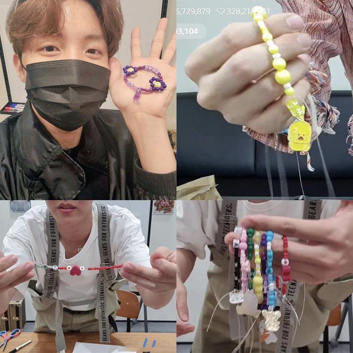 Gelang Rantai Manik-Manik Hobi Bts Jk V Jimin J-Hope Jin Suga