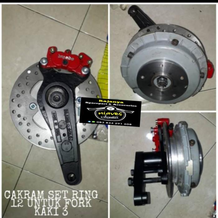 UPGRADE VELG VELK RING R 12 SET SEMUA VESPA KLASIK (KAKI 2&3) CAKRAM