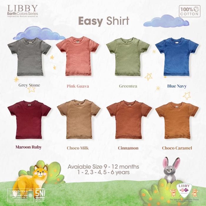 Libby earth colors easy shirt atasan libby polos