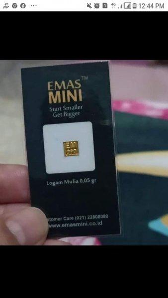 Emas kepingan 0.05 Gram 0.05 Gr 0.05 gr 0.05 gram Sertifikat