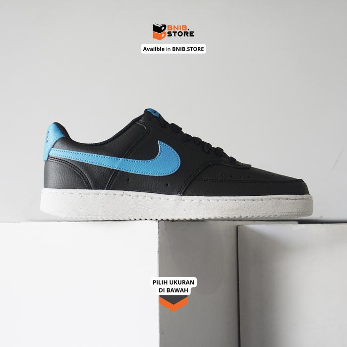 Sepatu Pria NIKE Court Vision Low NN Black Blue [DH2987 005] Original