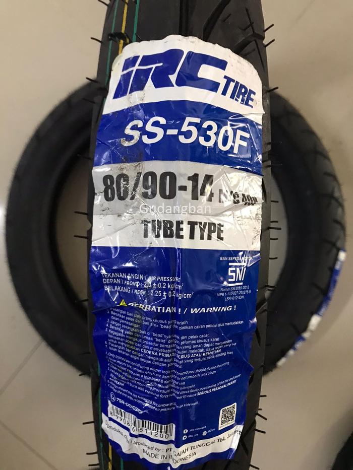 IRC SS-530F 80 90 14 SS 530F Ban Luar Motor Matic TT Bukan tubeless