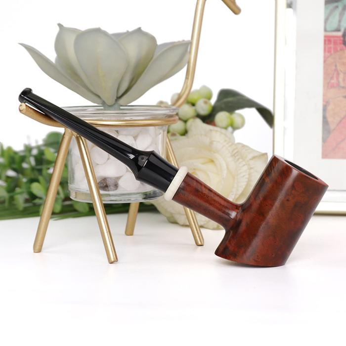 MUXIANG Briar Wood Hammer Shape Handmade Straight StemTobacco