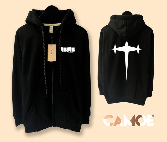 Jaket Hoodie Zipper Anime Kill La Kill Goku Uniform Three Star