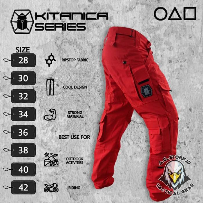 CELANA KITANICA CELANA TACTICAL CELANA KITANIKA WARNA MERAH