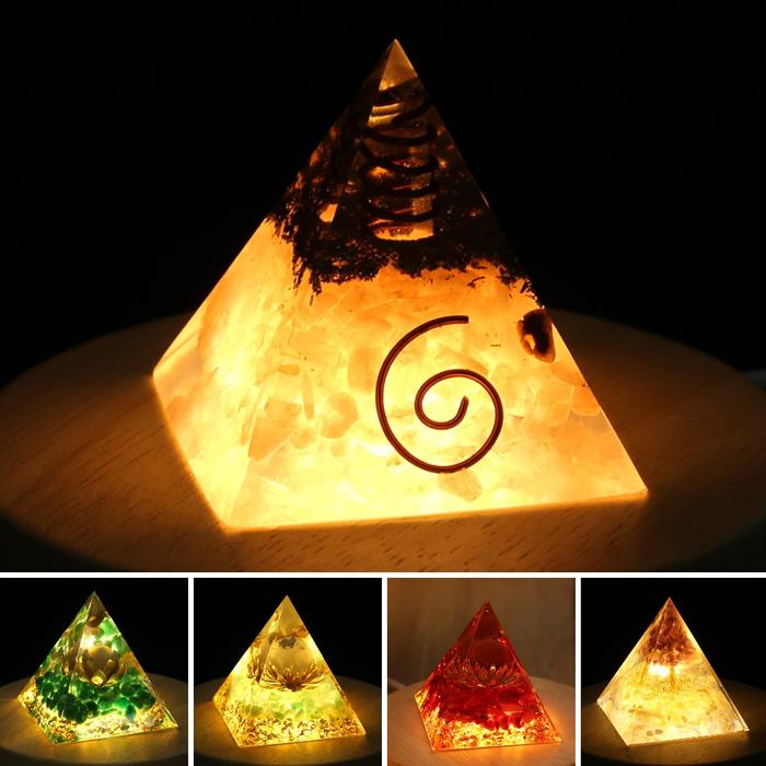 Amethyst Natural Stone Orgonite Gem Pyramid Pendulum Orgone