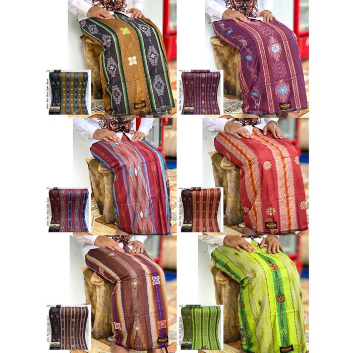 Sarung Wadimor Primer Natural Songket Jacquard motif BHS Jaguar(',')