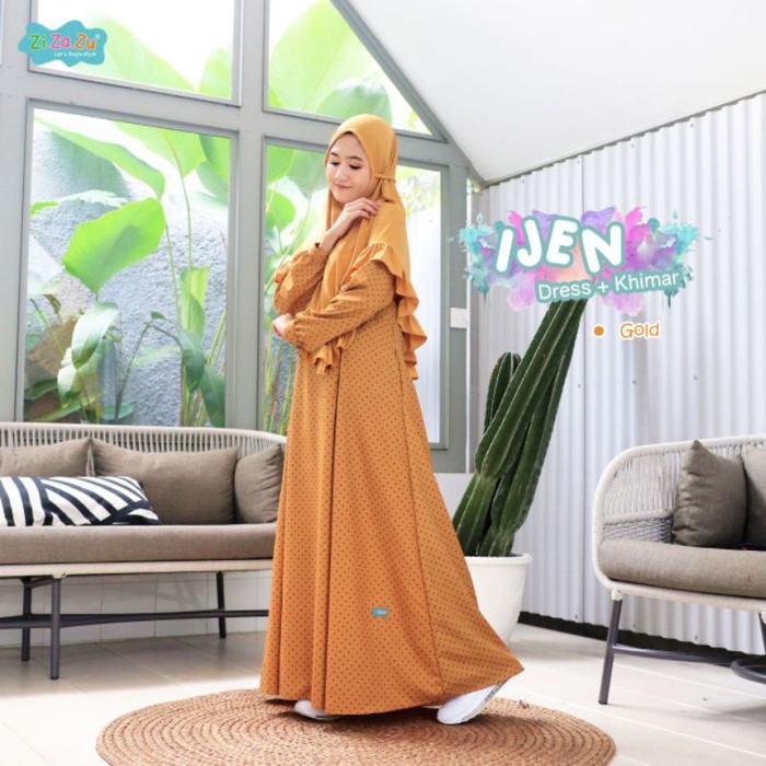 Ijen dress gamis harian nyaman by zizazu(',')
