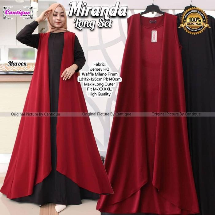 MIRANDA LONG SET CARDIGAN /GAMIS SETELAN ROMPI/ GAMIS SET ROMPI/BAJU