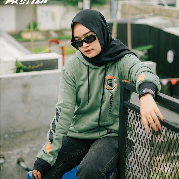 JAKET HOODIE PILOTTER NEW GREEN ORIGINAL PILOTTER(',')