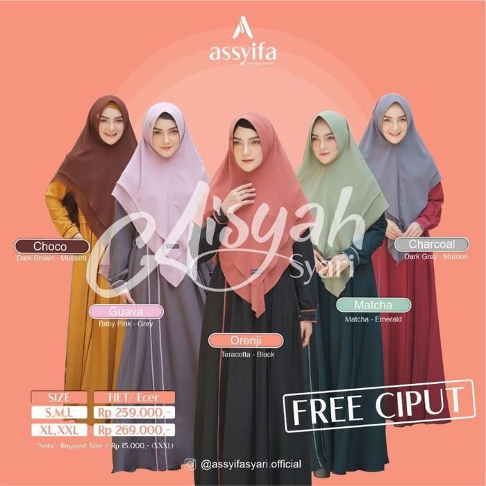 Aisyah original by Assyifa gamis branded(',')