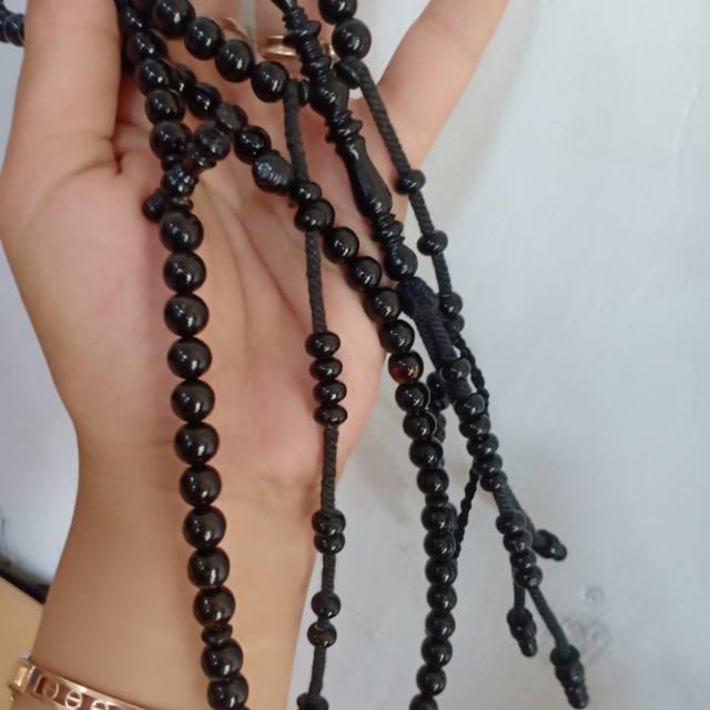 Tasbih tijani yuser hitam original UK 7mm(',')