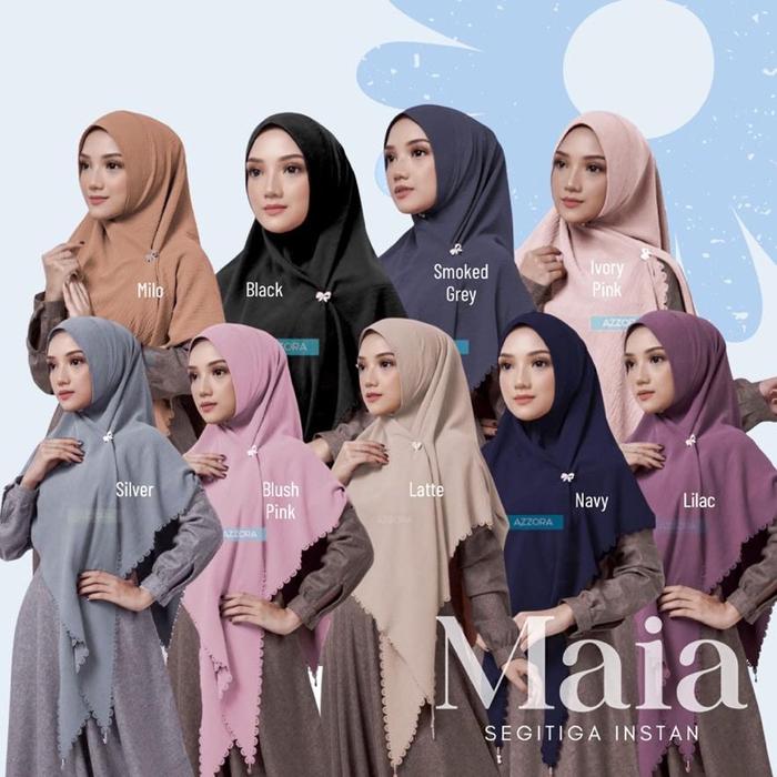 Hijab - Segitiga Instan Maia Crinckle Airflow By Azzora(',')