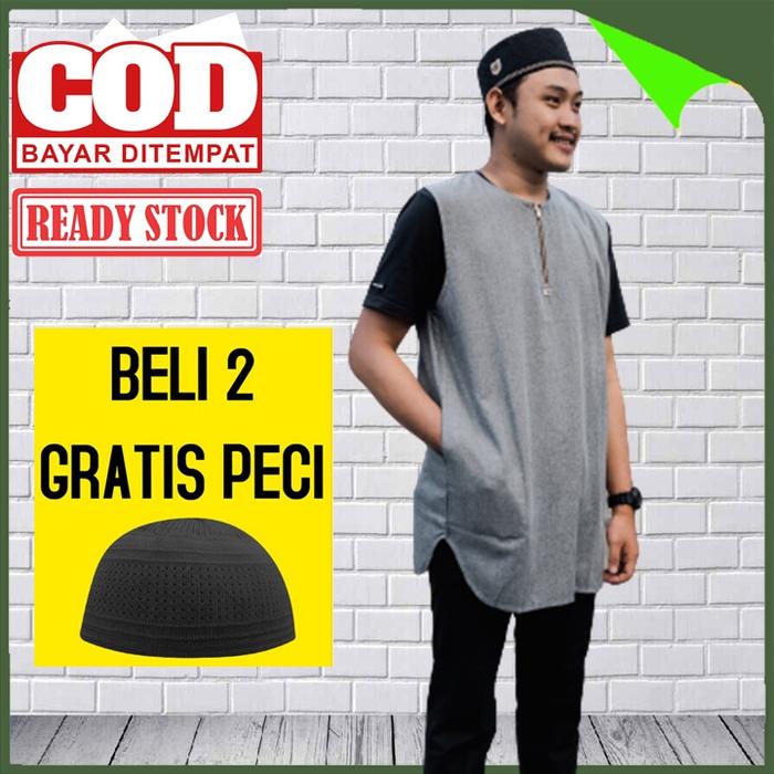 Rompi Sholat Resleting Premium Untuk Pria Dewasa Rosal Zipper Baju