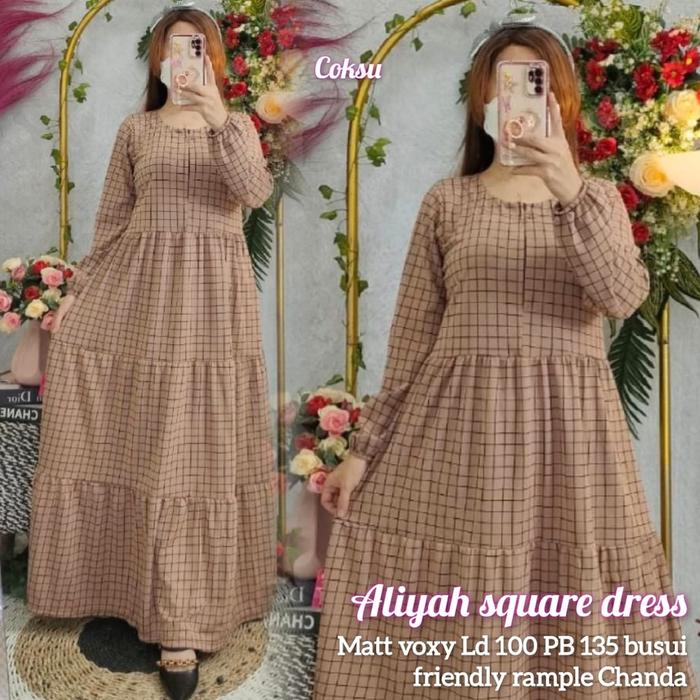 aliyah dress square / dress square / gamis kotak / gamis voxy / gamis