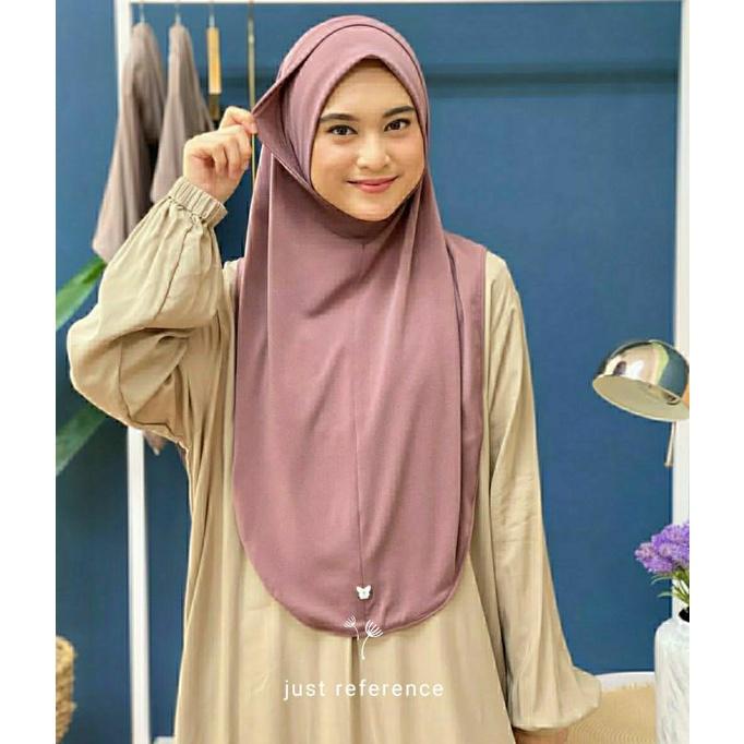 SLIT ON HIJAB - HIJAB MASKER - SLIP IN - HIJAB JILBAB KERUDUNG BERGO