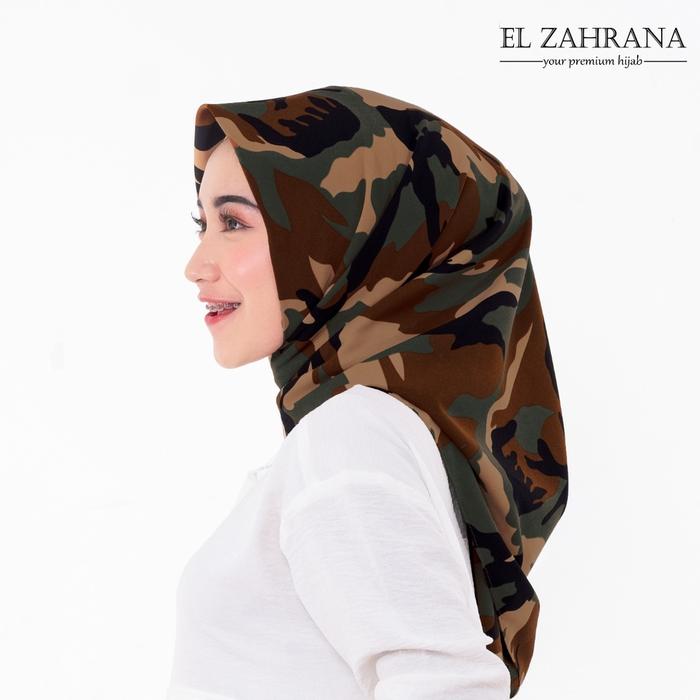 HIJAB ARMY SQUARE JILBAB SEGI EMPAT MOTIF DORENG WOLFIS MONALISA