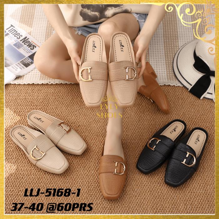 Sandal Selop Jelly Import Line T.X Bahan Karet Motif Gesper D 5168-1