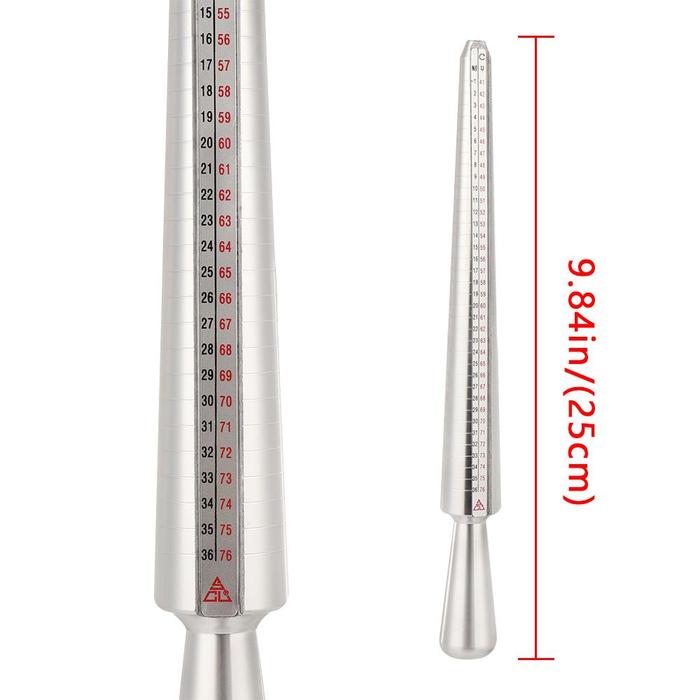 Top Finger Ring Sizer Ring Sizer Aksesoris Profesional Measure Stick