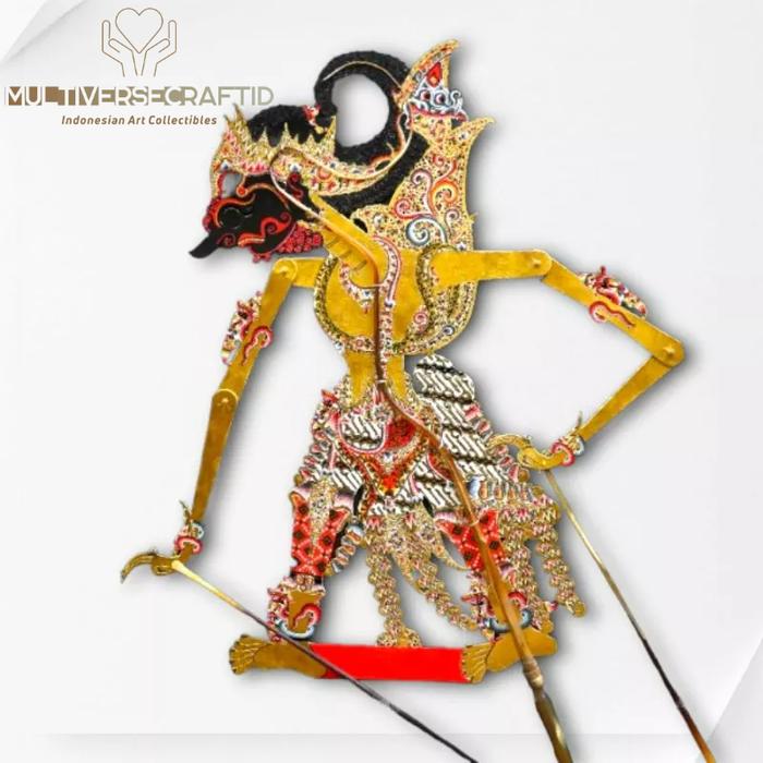 Wayang Alusan Kulit Kerbau ASLI Gatotkaca Gapit Tanduk 75cm