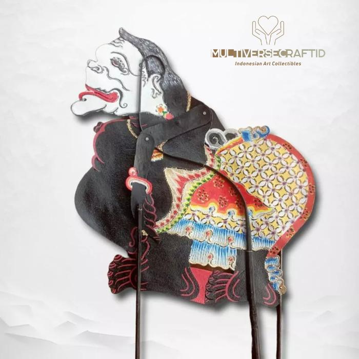 Wayang Alusan Kulit Sapi Asli Semar Hitam