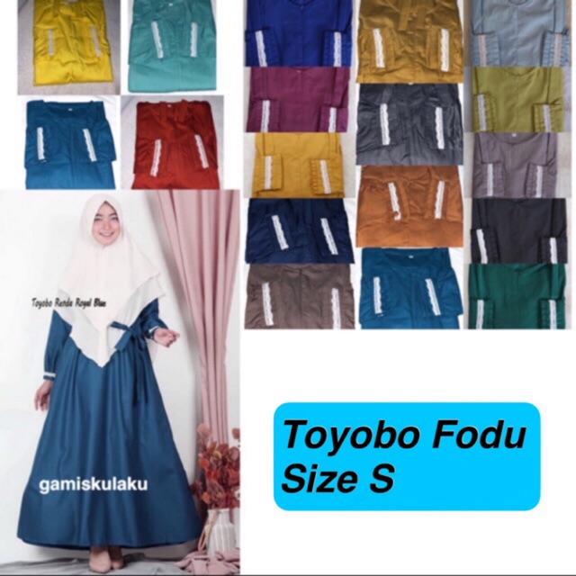 Gamis Toyobo Fodu Lengan Renda Size S