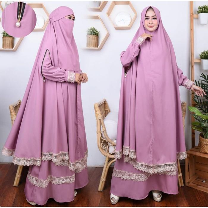 Gamis Syari Alya Set By Resvy_Collection