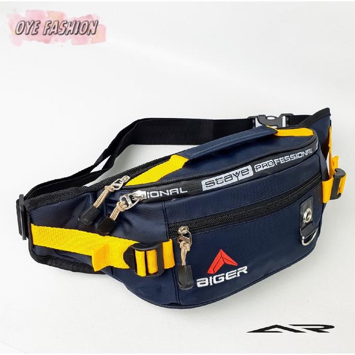 Tas Selempang Pria Premium Waistbag Cowok WB01 Outdoor Sporty Branded