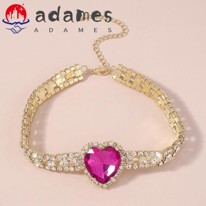 Cinta Kalung Berlian Elegan Manis Perjamuan Choker Klavikula Rantai
