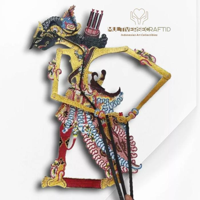 Wayang Alusan Kulit Sapi ASLI Abimanyu Rampek Ukuran 60cm