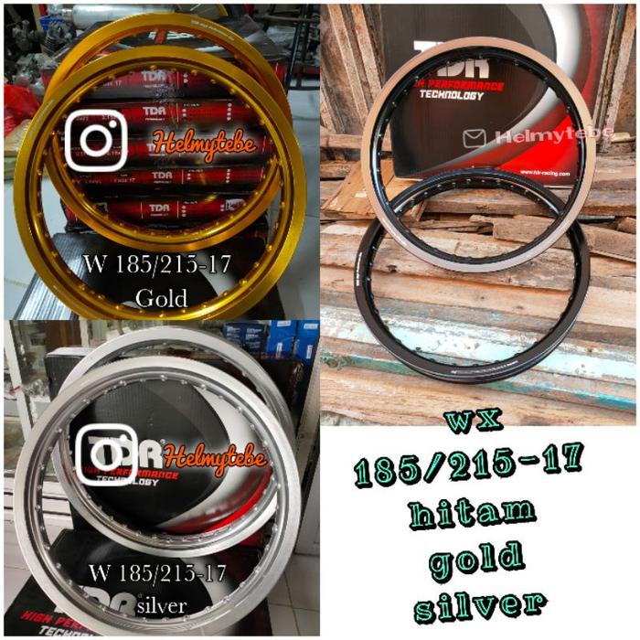 Velg Tdr W185 215 Ring 17 Gold Silver / Velg Tdr W Shape 185-215