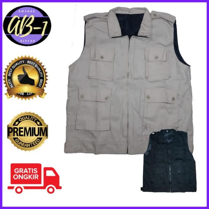 Kanvas Premium] Rompi Kerja / Tactical / Lapangan / Outwear Jumbo