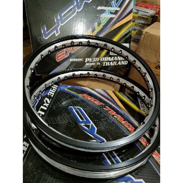 Velg Aluminium Yoko Excel Thailand 2Tone Silver Hitam