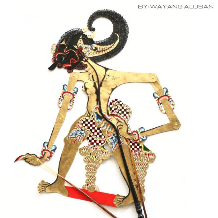 Wayang kulit Werkudara Wayang Bima Alusan kulit Kerbau ukuran standar