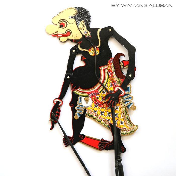 Wayang Kulit Gareng Punakawan Alusan Kerbau Ukuran Standar Dalang