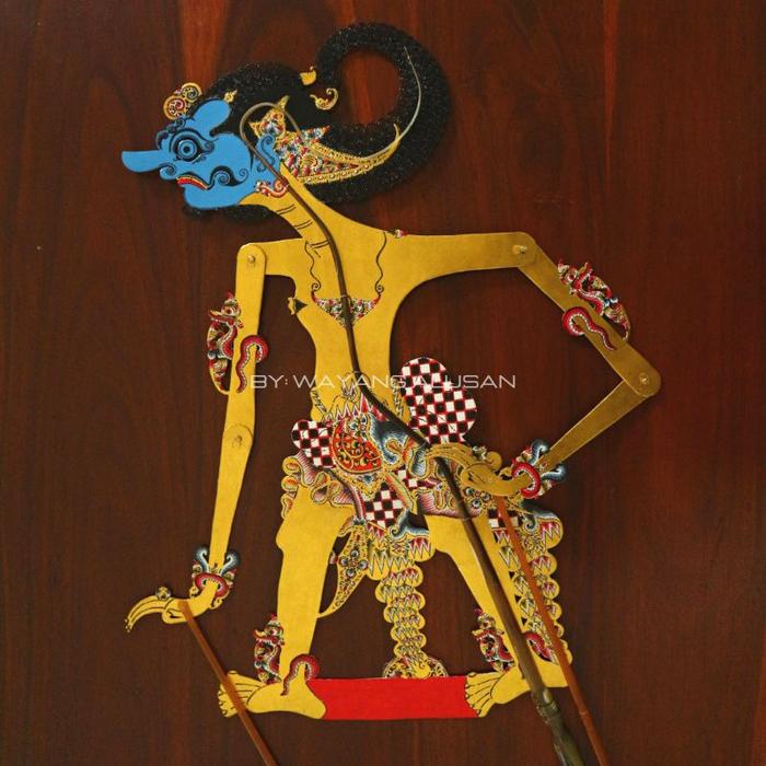 Wayang kulit Antasena/ Ontoseno kulit kerbau Alusan Ukuran standar