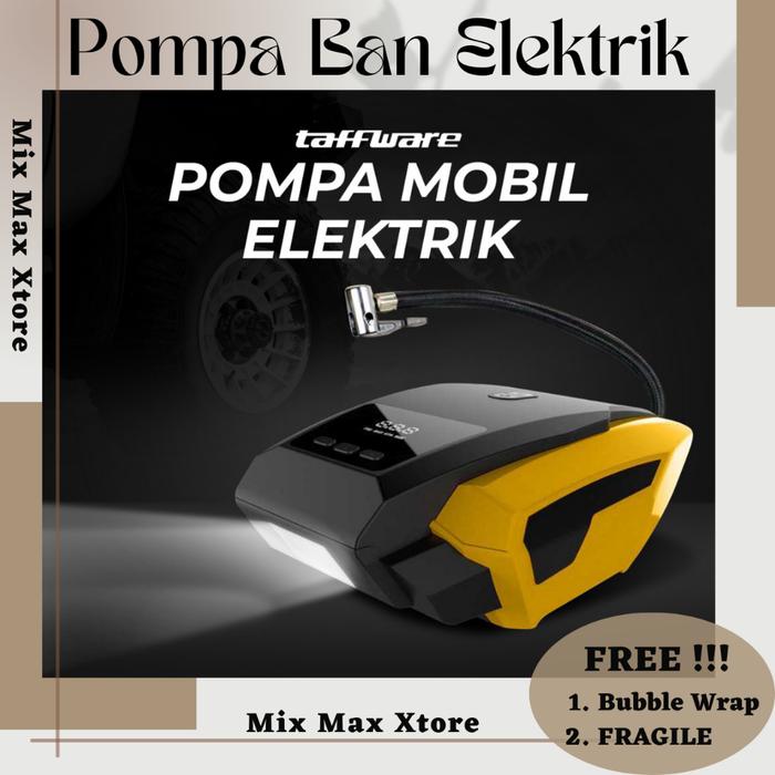 Taffware Pompa Ban Mobil Elektrik Serba Guna Inflator - Black/Yellow