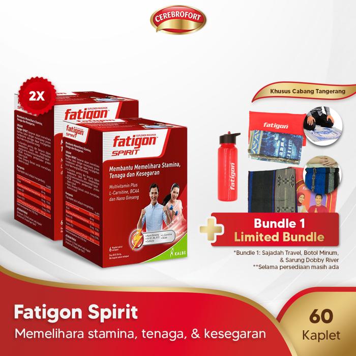 Fatigon Spirit 2 Box - Vitamin B Kompleks Free Sajadah Travel