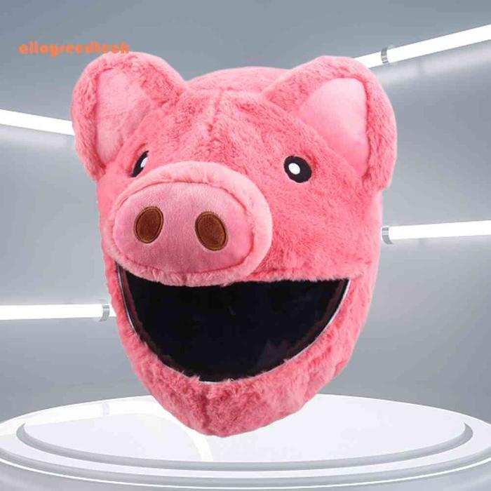 Topi Helm Boneka Kartun Dengan Telinga Fleksibel Besar Gila Casing