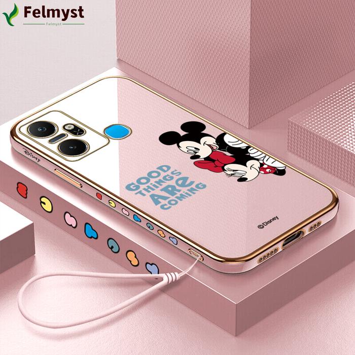 Casing Infinix Smart 6 Plus X6823C, Sarung Hp Pola Tepi Persegi