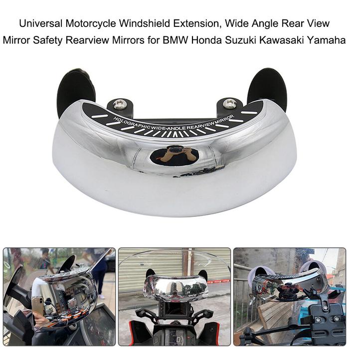 Ekstensi Kaca Depan Sepeda Motor Universal, Kaca Spion Sudut Lebar,