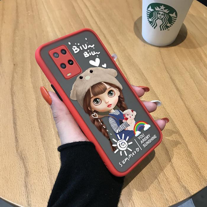 Casing Ponsel Untuk Oppo A54 Anak Perempuan Cantik Pelangi Lucu Casing