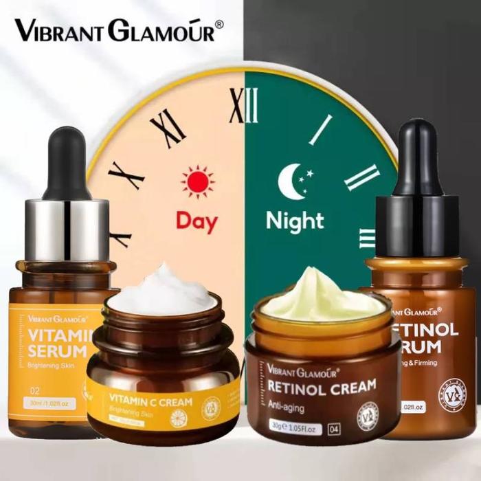 【100% Ori - Bpom】Vibrant Glamor Krim Retinol Alami + Serum Wajah +