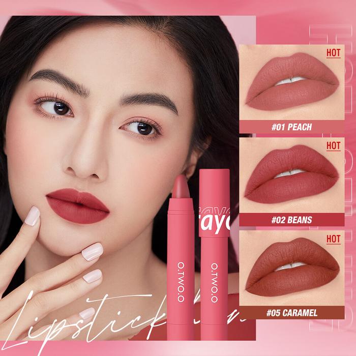 Two. Two.O Matte Beludru Pena Lipstik Tahan Air Tahan Lama Panjang