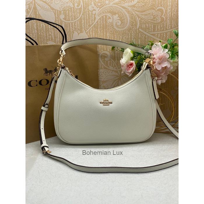 COACH Teri Hobo Shoulder Bag In White Signature
