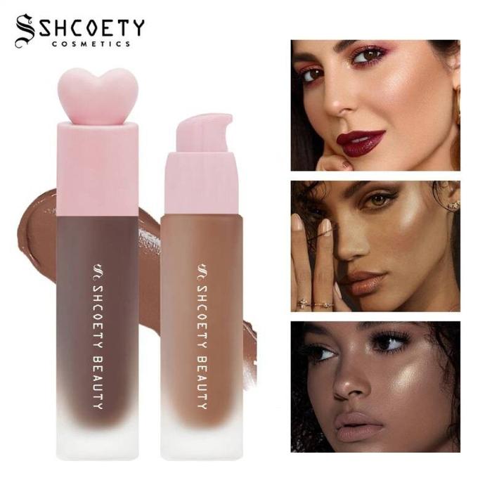 Foundation Matte Pengontrol Minyak Cairan Concealer Foundation Tahan