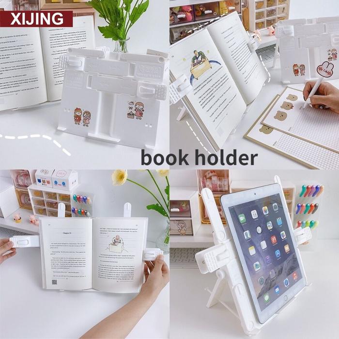 Dudukan Buku Portabel, Dudukan Pendukung Untuk Membaca Rak Buku Lipat